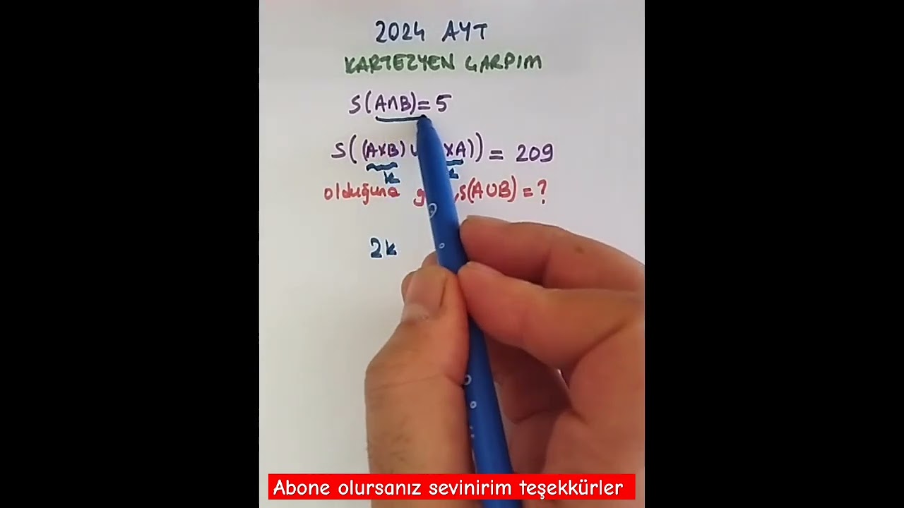 2024 AYT Matematik Soruları Kümeler #2024 #aytmatematik #yks #kpss #ayt #tyt