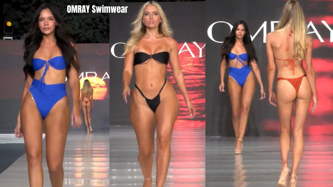 2024 BIKINI MODELS In Slow Motion At OMRAY Swimwear Show | PT1 | Miami Swim Week 2024 | 4K Vertical