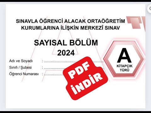2024 LGS Matematik Soruları Ve Açıklamalı Çözümleri