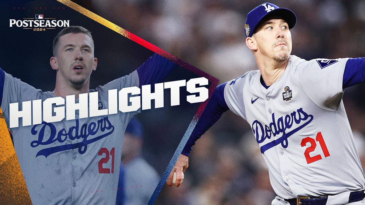 ドジャースがワールドシリーズで優勝したとき、ウォーカー・ビューラーはマウンドに立っていました！（2024年ポストシーズンハイライト）