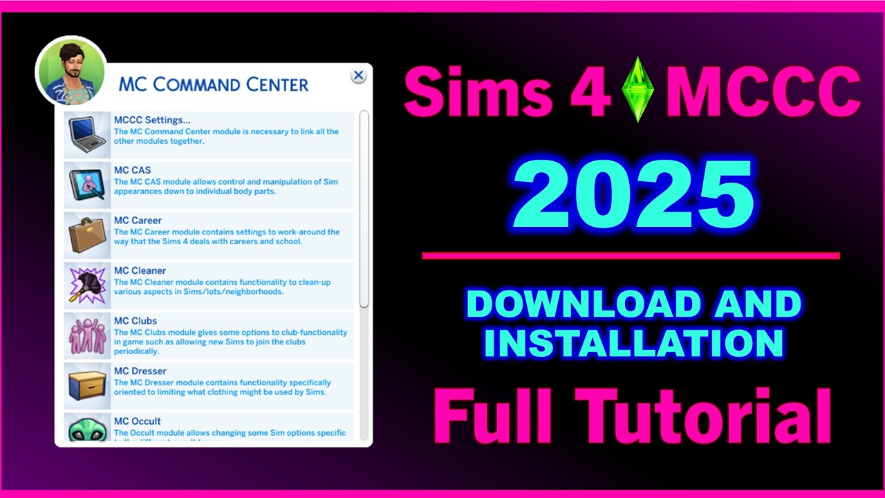 2025 | How to Install MCCC Mod for BEGINNERS! | Sims 4 Tutorials