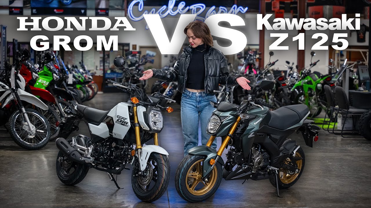 2025 Honda Grom vs Kawasaki Z125 Pro: Mini Moto Battle! | Cycle Barn