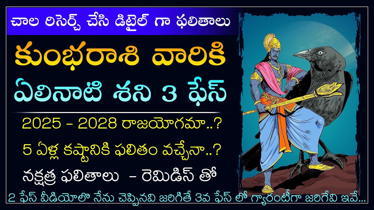 2025-2028 కుంభరాశి ఏలినాటి శని 3rd ఫేస్ | Kumbha Rasi Elinati Shani 3rd Phase Telugu | Makara Tv