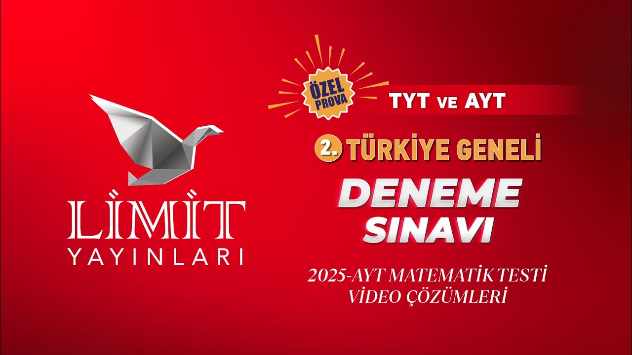2025-Limit Yayınları AYT 2.TG Deneme Sınavı -  Matematik Testi Video Çözümleri
