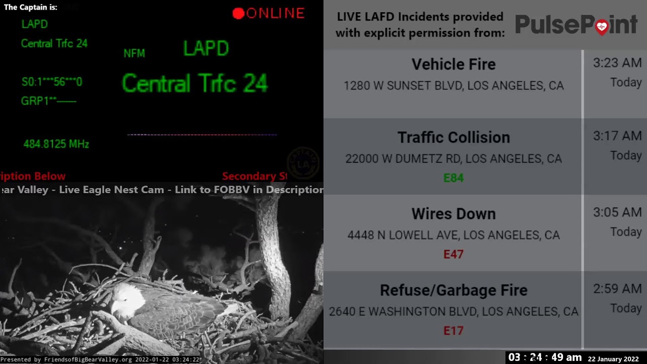 21-JAN-2022 B // *LIVE*  LAPD Police and LAFD Fire Scanner Audio // LA Captain