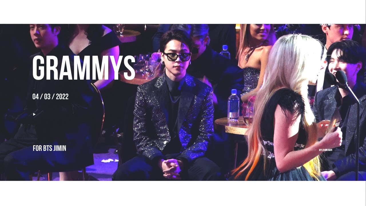 220403 GRAMMYs BTS JIMIN Focus｜방탄소년단 지민 그래미 대기석 직캠 - Best Pop Duo/Group Performance Nomination