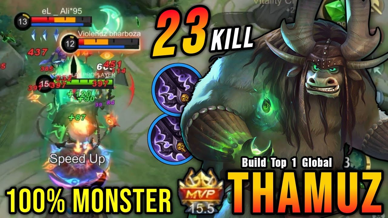 23 Kills!! General Kai Thamuz Kung Fu Panda 100% Monster!! - Build Top 1 Global Thamuz ~ MLBB