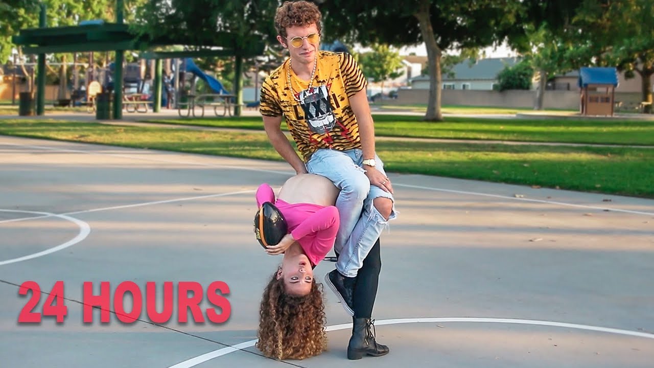 24 HOURS IN A BACKBEND w/ MY BROTHER ON TOP OF ME