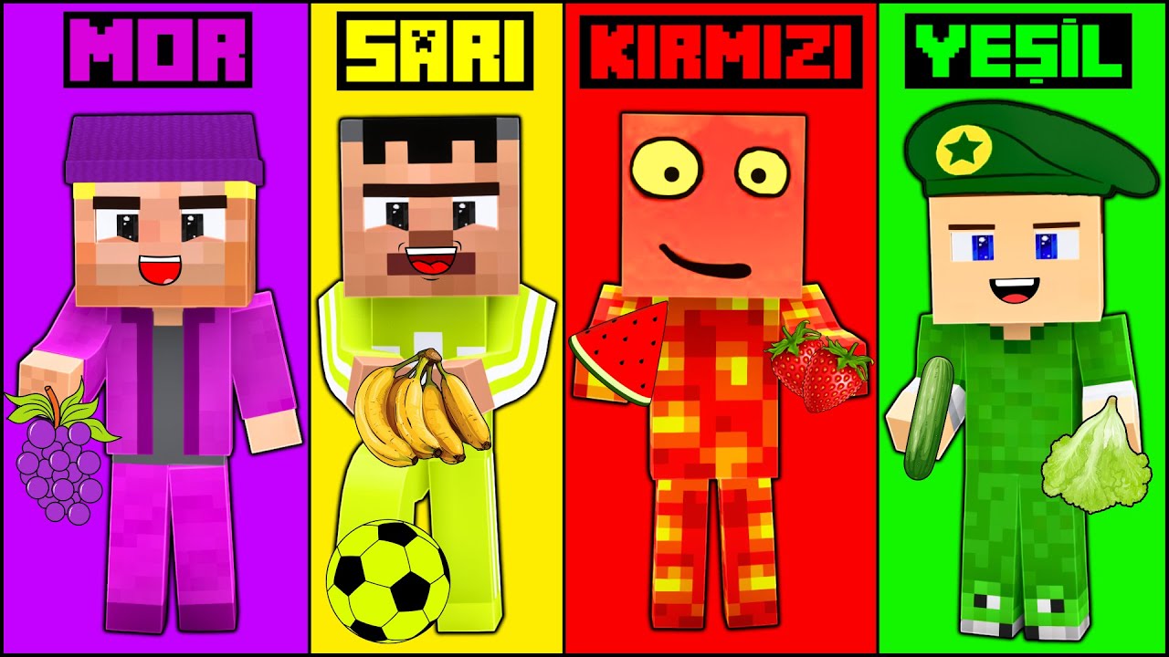 24 HOURS OF ONE COLOR CHALLENGE! 😱 - Minecraft