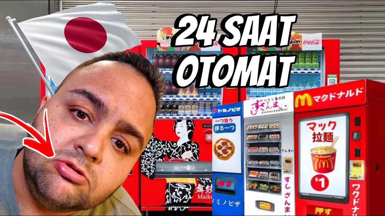 24 SAAT BOYUNCA JAPONYADAKİ OTOMATLARDAN YEDİM! DUDAĞIM ŞİŞTİ 😱