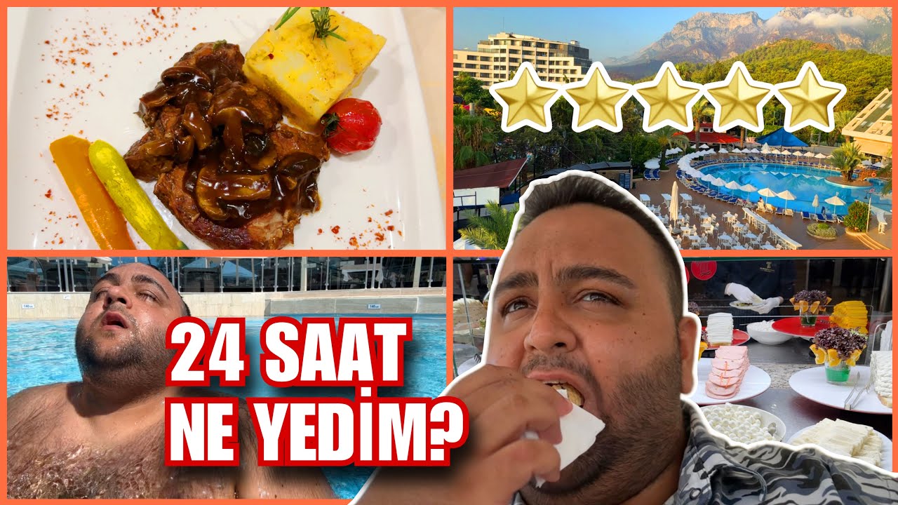 24 SAAT BOYUNCA YEDİĞİM HER ŞEY! (5 YILDIZLI OTEL VERSİYON)