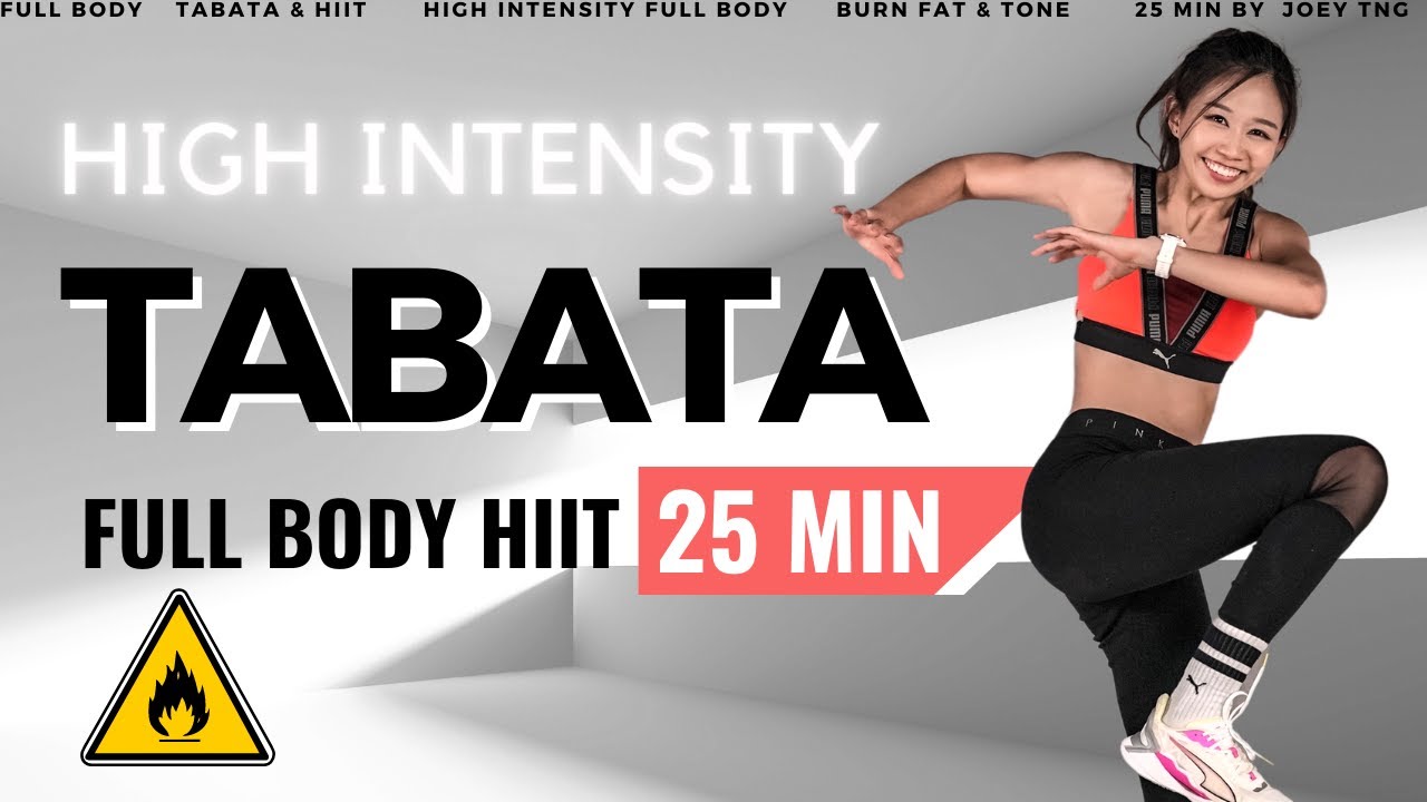 25 MIN FULL BODY TABATA HIIT Workout │ HIGH INTENSITY 🔥 🔥 🔥 🔥 🔥