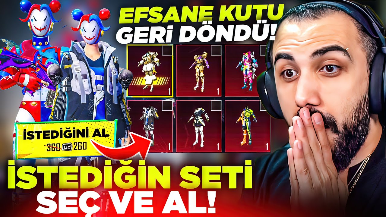 260 UC'YE İSTEDİĞİN DESTANSI SETİ SEÇİP AL!! 😱 EFSANE KUTU GERİ DÖNDÜ HEPSİNİ ALDIK! | PUBG MOBILE