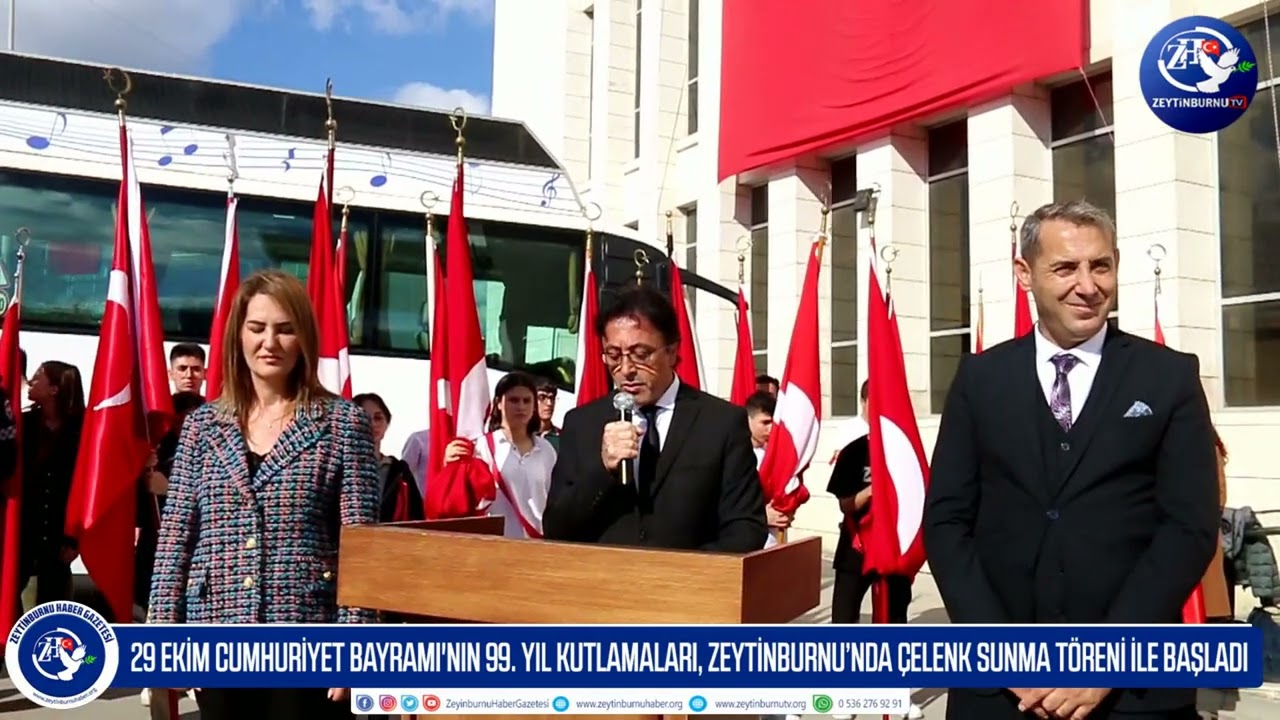 29 EKİM CUMHURİYET BAYRAMI'NIN 99  YIL KUTLAMALARI, ZEYTİNBURNU’NDA ÇELENK SUNMA TÖRENİ İLE BAŞLADI
