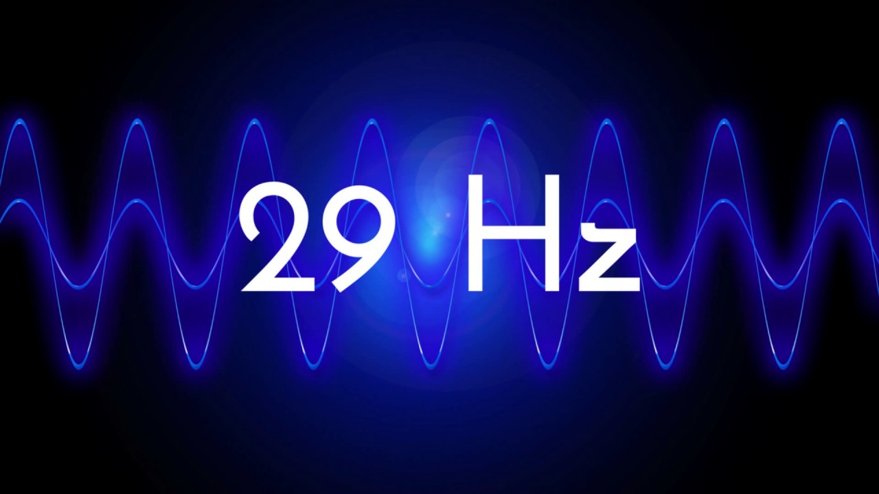 29 Hz clean sine wave BASS TEST TONE frequency