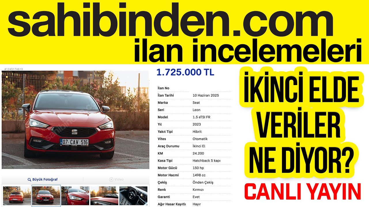 2CR Canlı - 12 Haziran 2025  - İkinci El'de Veriler Ne Diyor?  #sahibinden