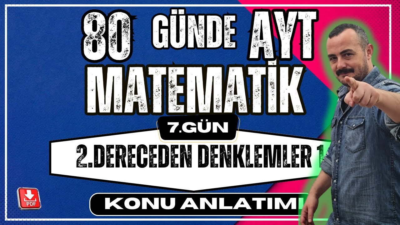 🟥2.Dereceden Denklemler 1 |Çözüm Kümesi ✅80 Günde AYT Matematik Kampı |AYT Matematik Konu Anlatımı💯