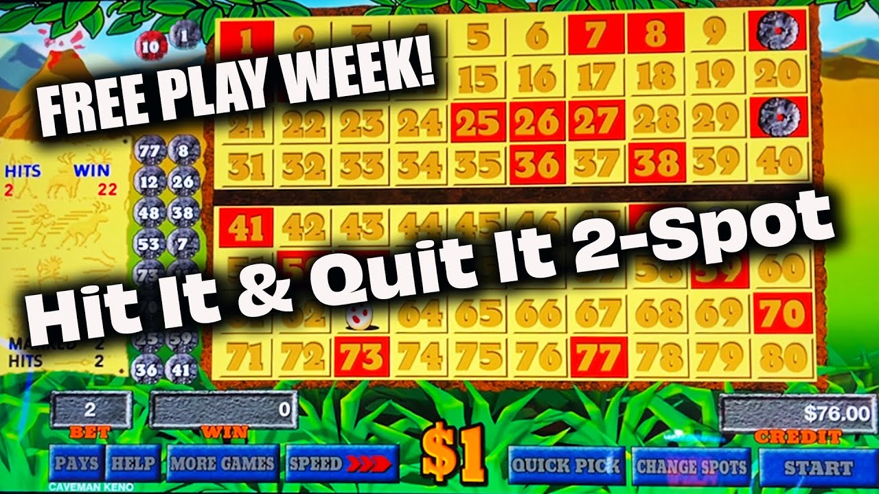 2-Spot Strategy for the Flip on Caveman KENO! #QHSfreeplay