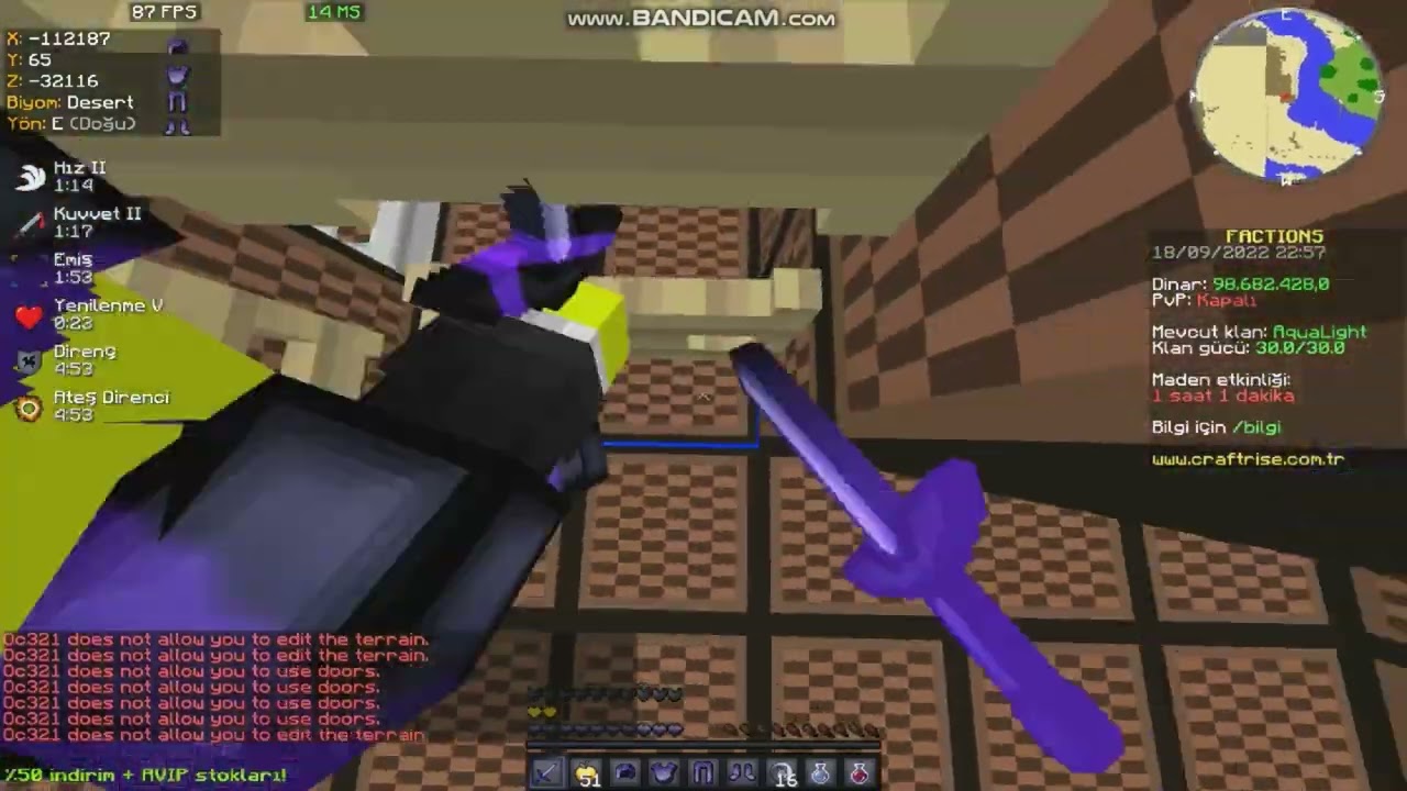 2v1 Şamar - Cameenta 1000 Kere Kendi CL Topuqlama - Craftrise Factions