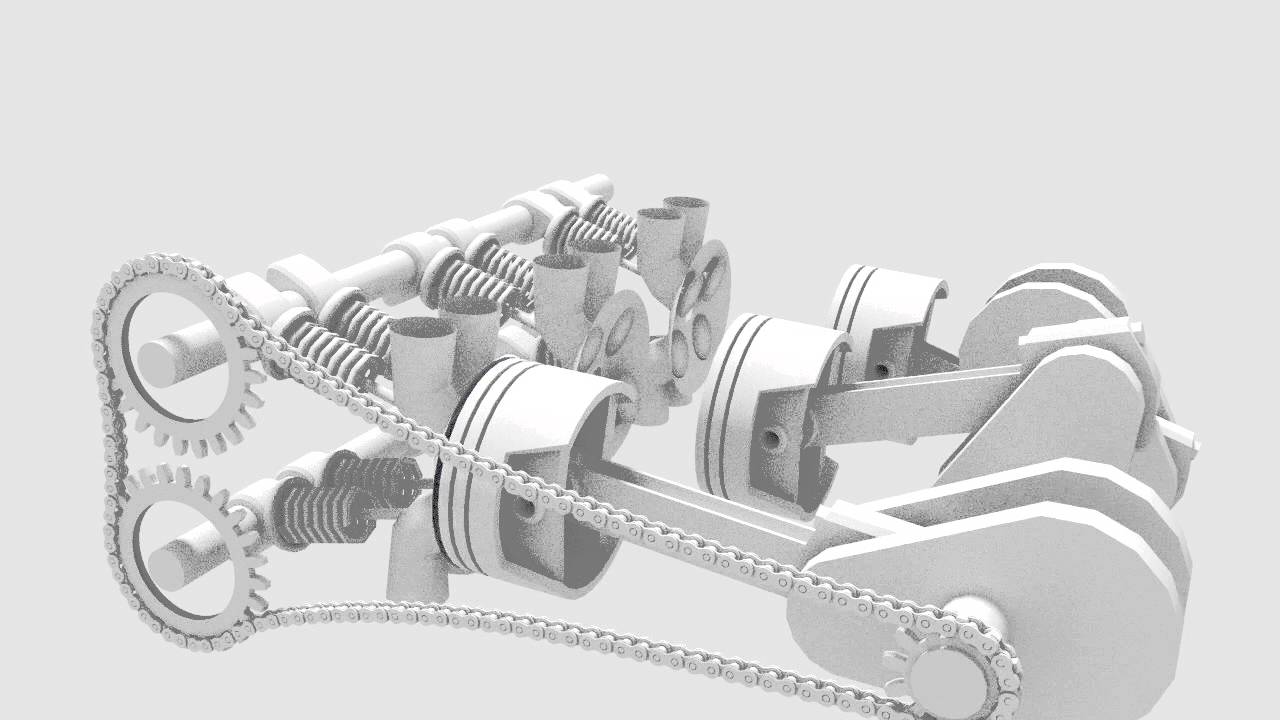 3 cylinder engine animation