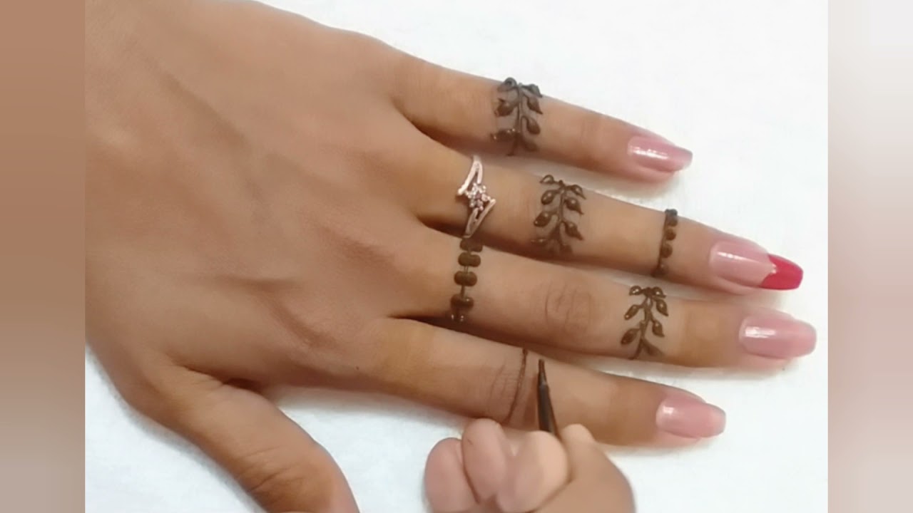 3 Different type finger mehndi design | finger Mehndi design | stylish Mehndi design for back hand