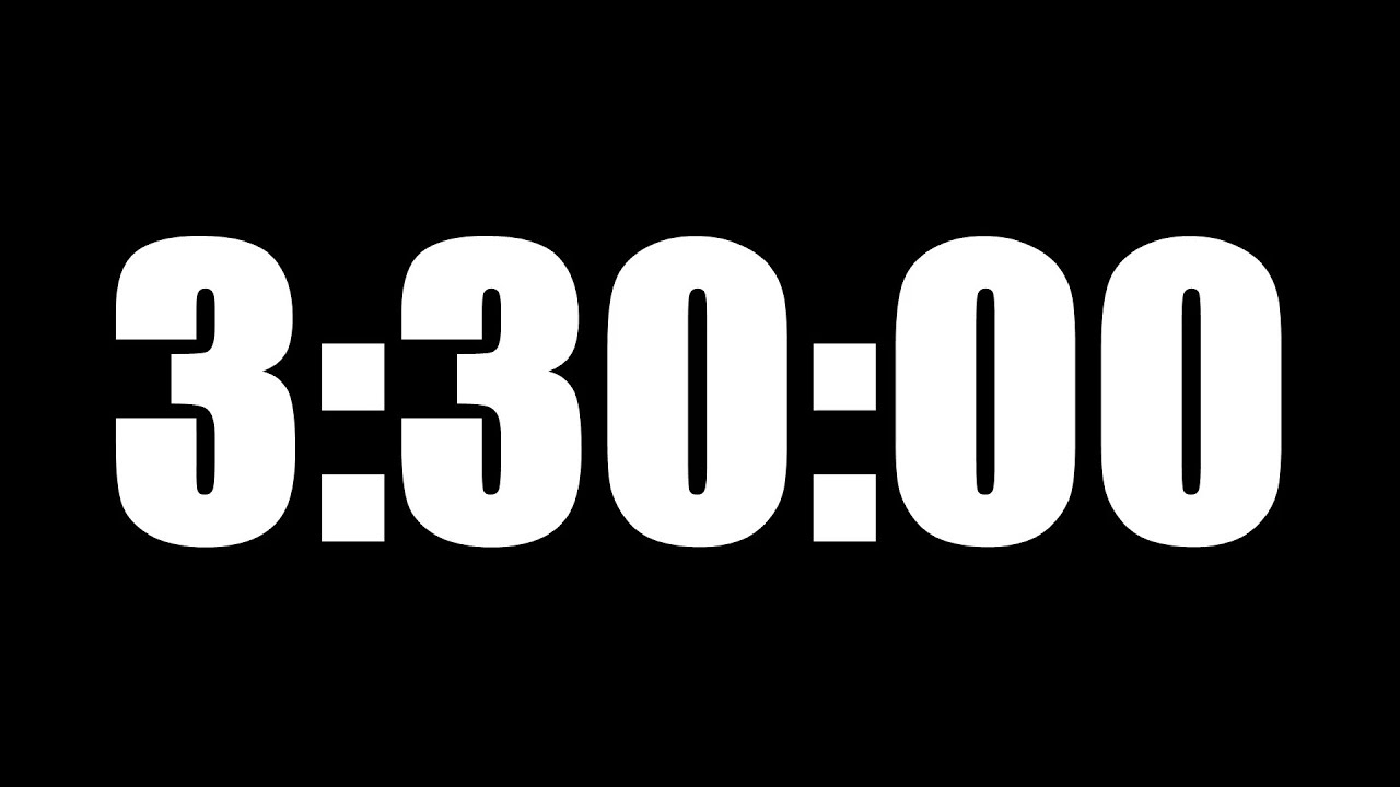 3 HOUR 30 MINUTE TIMER • 210 MINUTE COUNTDOWN TIMER ⏰ LOUD ALARM ⏰