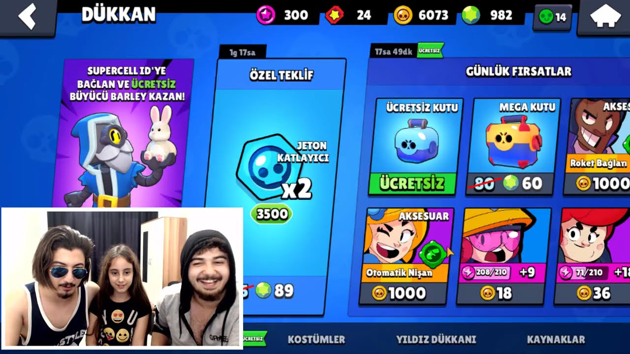 3 Kardeş Şansına 7 YAZDI! Brawl Stars