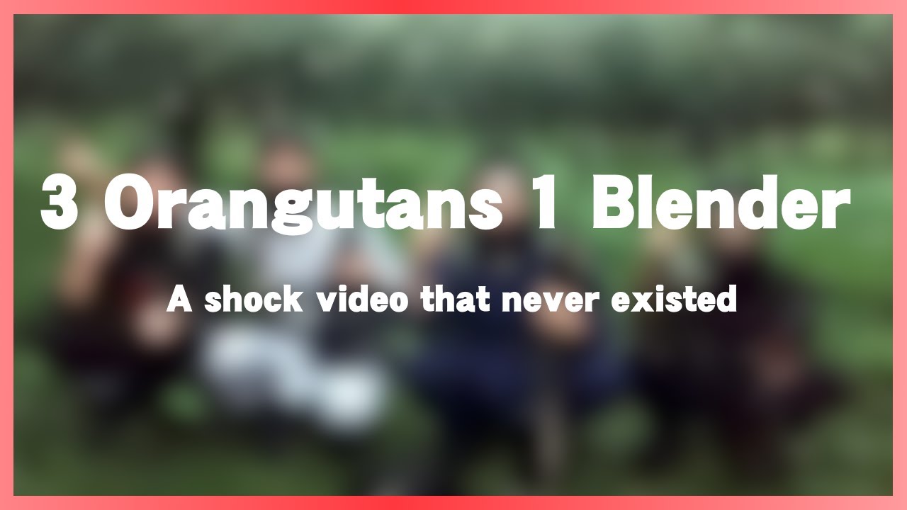 3 Orangutans 1 Blender - A shock video that never existed