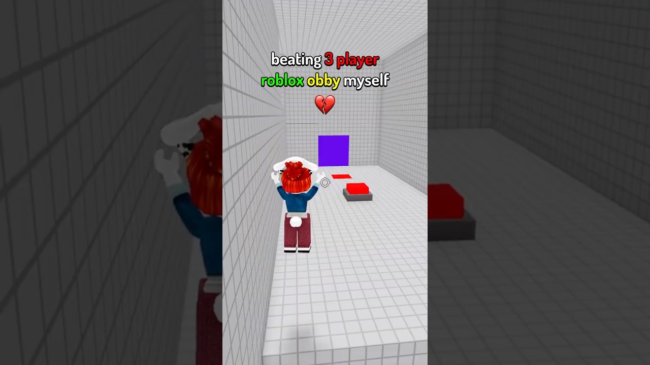 3 PLAYER OBBY by MYSELF 💔 #roblox #shorts