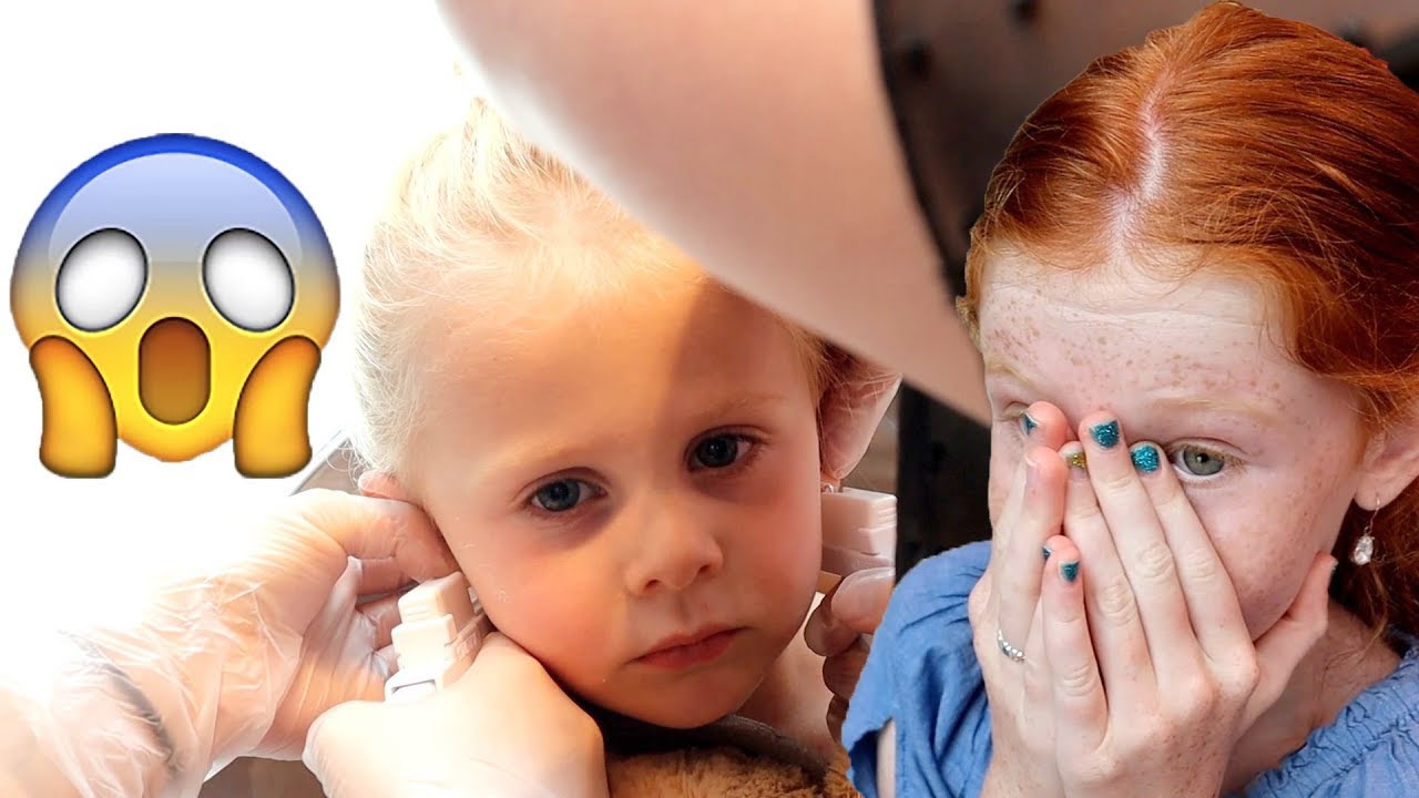 3 year old gets EARS PIERCED!!