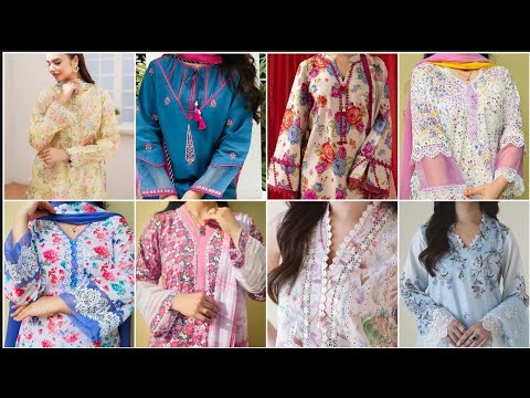 30+ Elegant Lace Neck sleeves Designs for Lawn, Cotton & Punjabi Suits