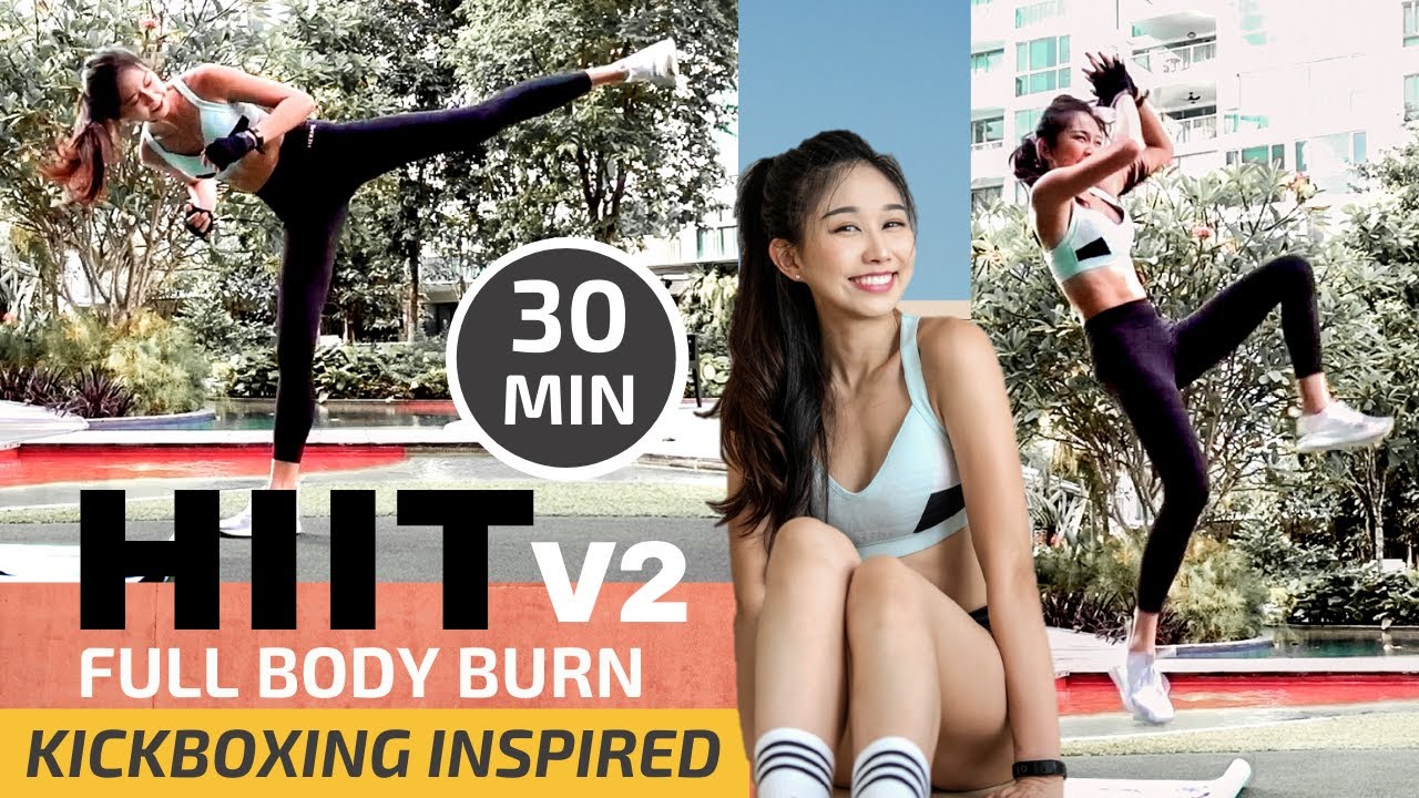 30 MIN Kickboxing + HIIT Full Body Combo V2 with Audio (No Equipment) // 暴汗拳击+ HIIT综合两种最有效的燃脂运动