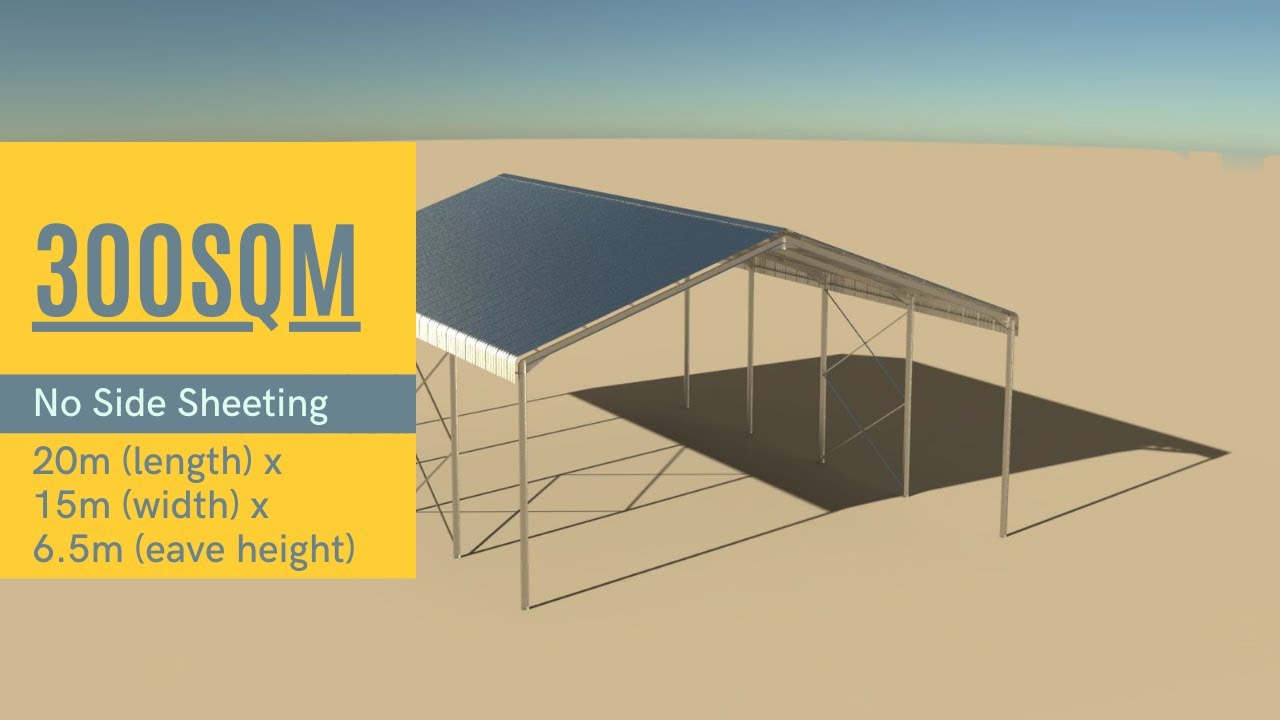 300SQM Steel Structure NSS  15m x 20m x 6.5m