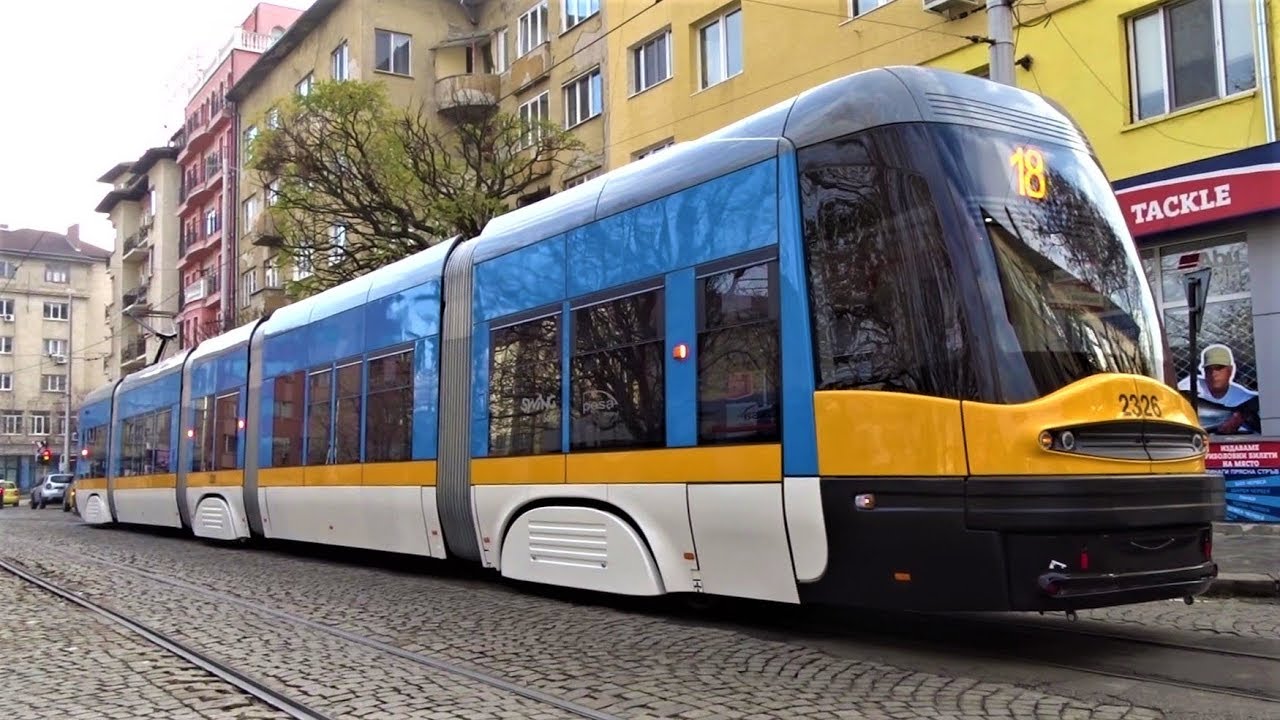 30-metre long Pesa Swing Tram 2020 - Interior, Exterior Walkaround - Sofia Bulgaria 2019
