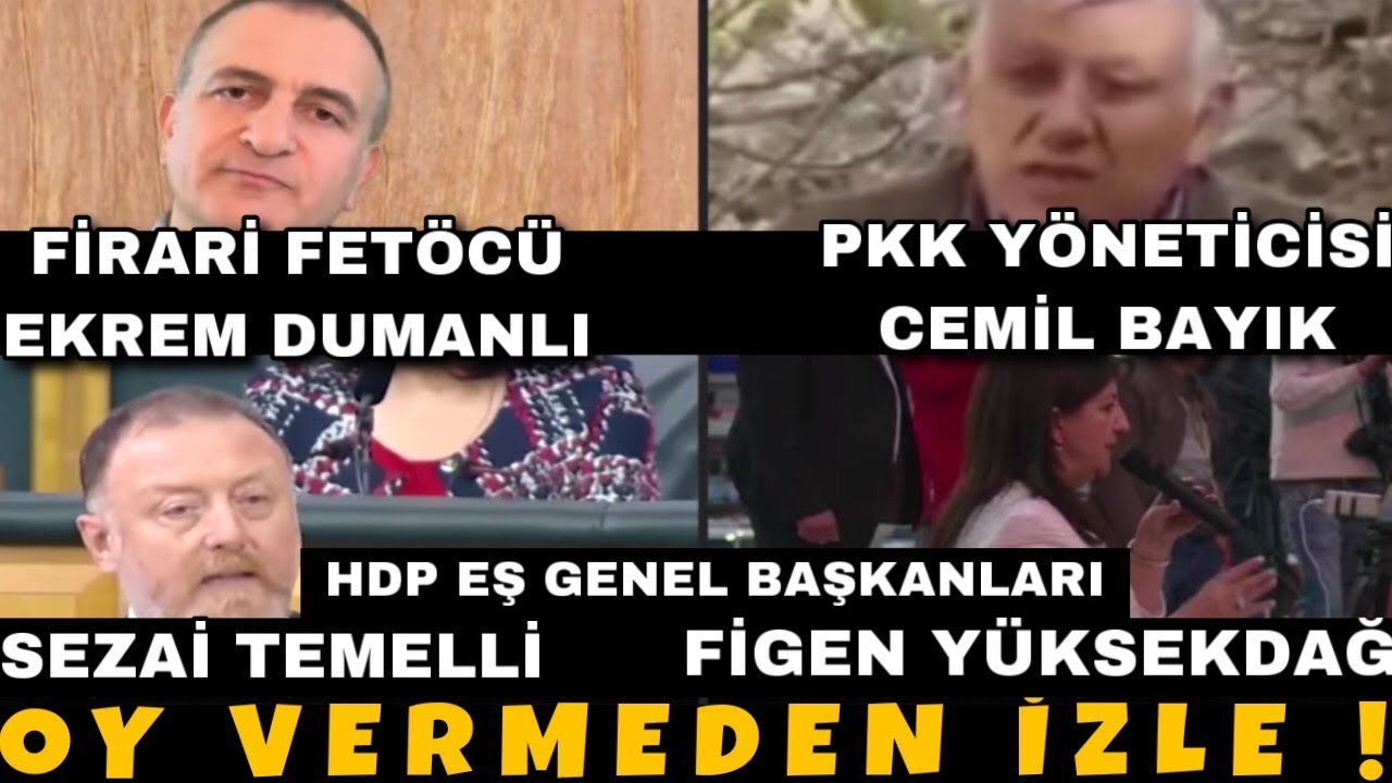 31 Mart Yerel Seçimleri Cumhur İttifakı | Ekrem Dumanlı, Cemil Bayık, Sezai Temelli, Figen Yüksekdağ