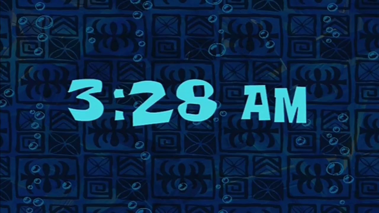 328 AM   SpongeBob Time Card #12