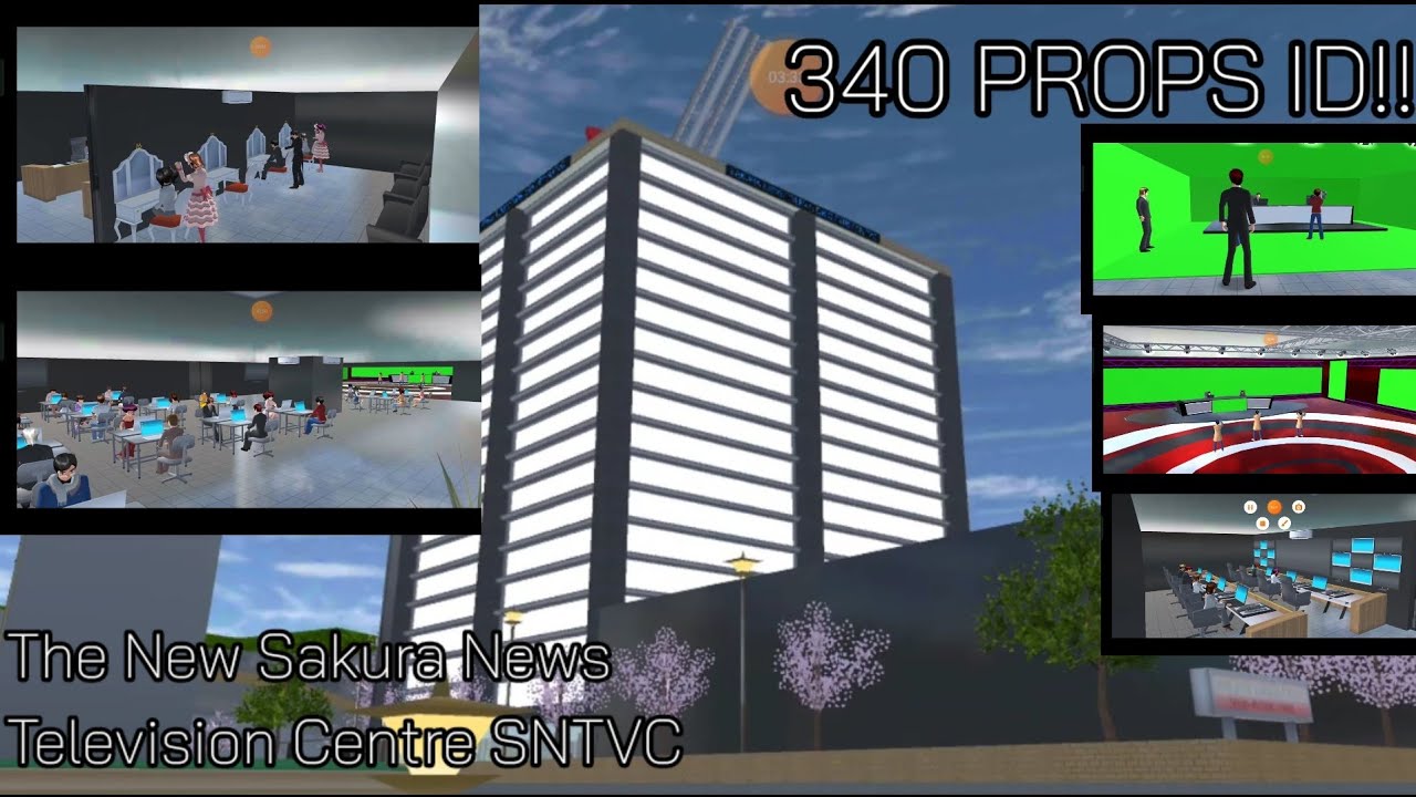 340 PROPS ID!! The New Sakura News Television Centre (SNTVC) Breaking News (SAKURA School Simulator)