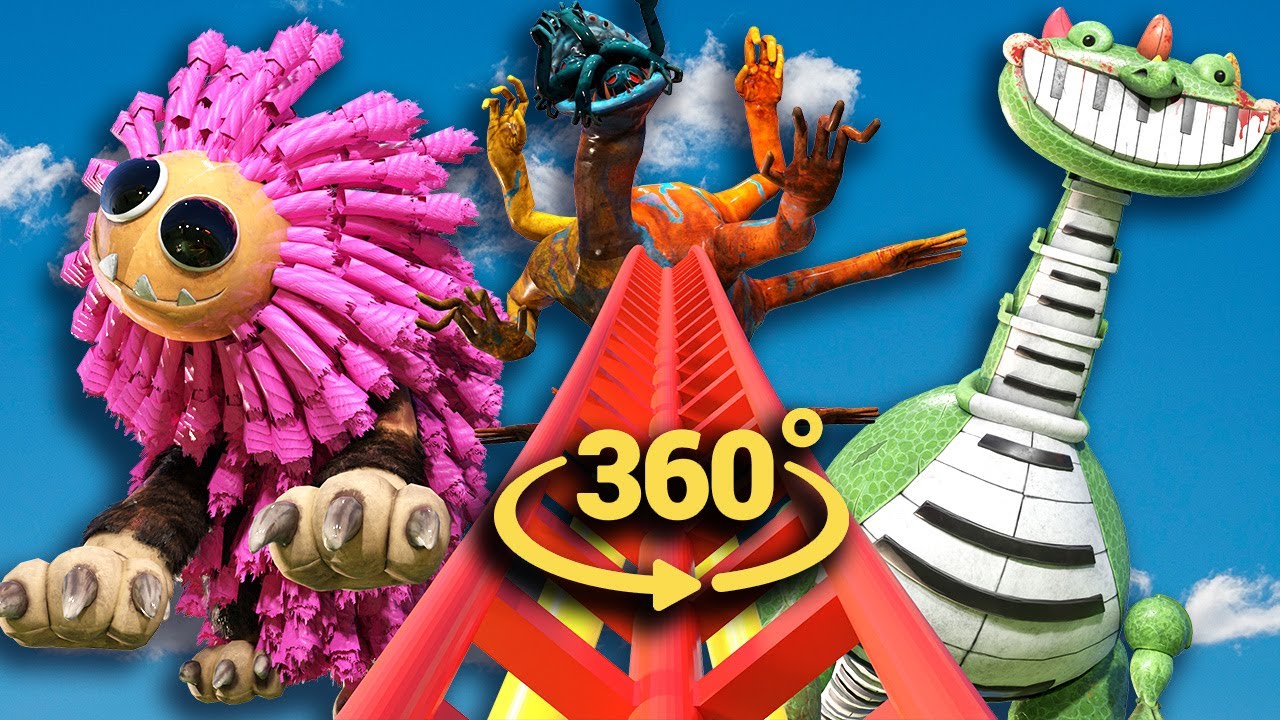 360° VR Poppy Playtime Chapter 4 - ROLLER COASTER ride with Poppy and Smiling Critters