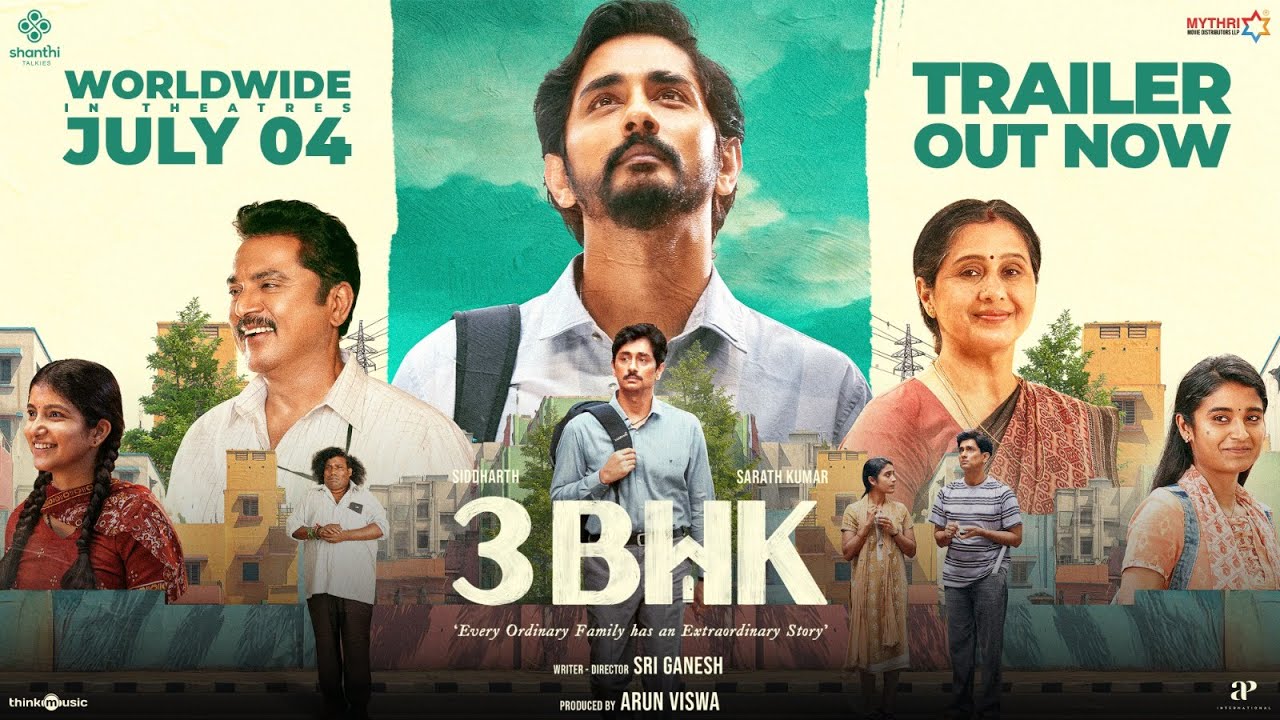 3BHK Trailer (Telugu) | Siddharth | Sarath Kumar | Sri Ganesh | Amrit Ramnath | Arun Viswa