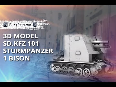 3D Model SD.KFZ 101 Sturmpanzer 1 Bison Review