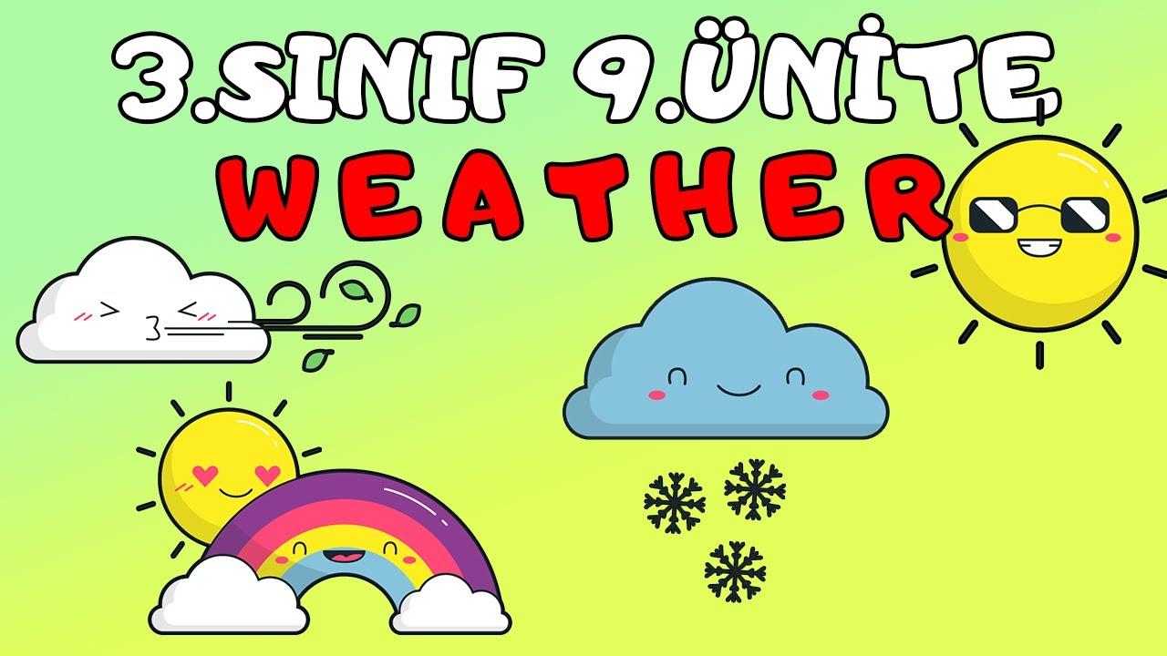 3.SINIF İNGİLİZCE 9.ÜNİTE KELİMELERİ VE KONU ANLATIMI | WEATHER