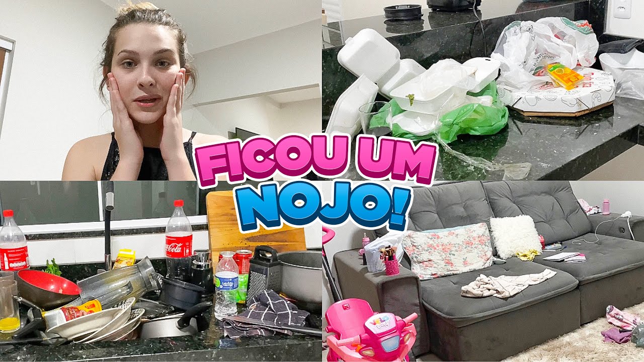 4 DIAS SEM ARRUMAR A CASA, OLHA COMO FICOU!! 😱