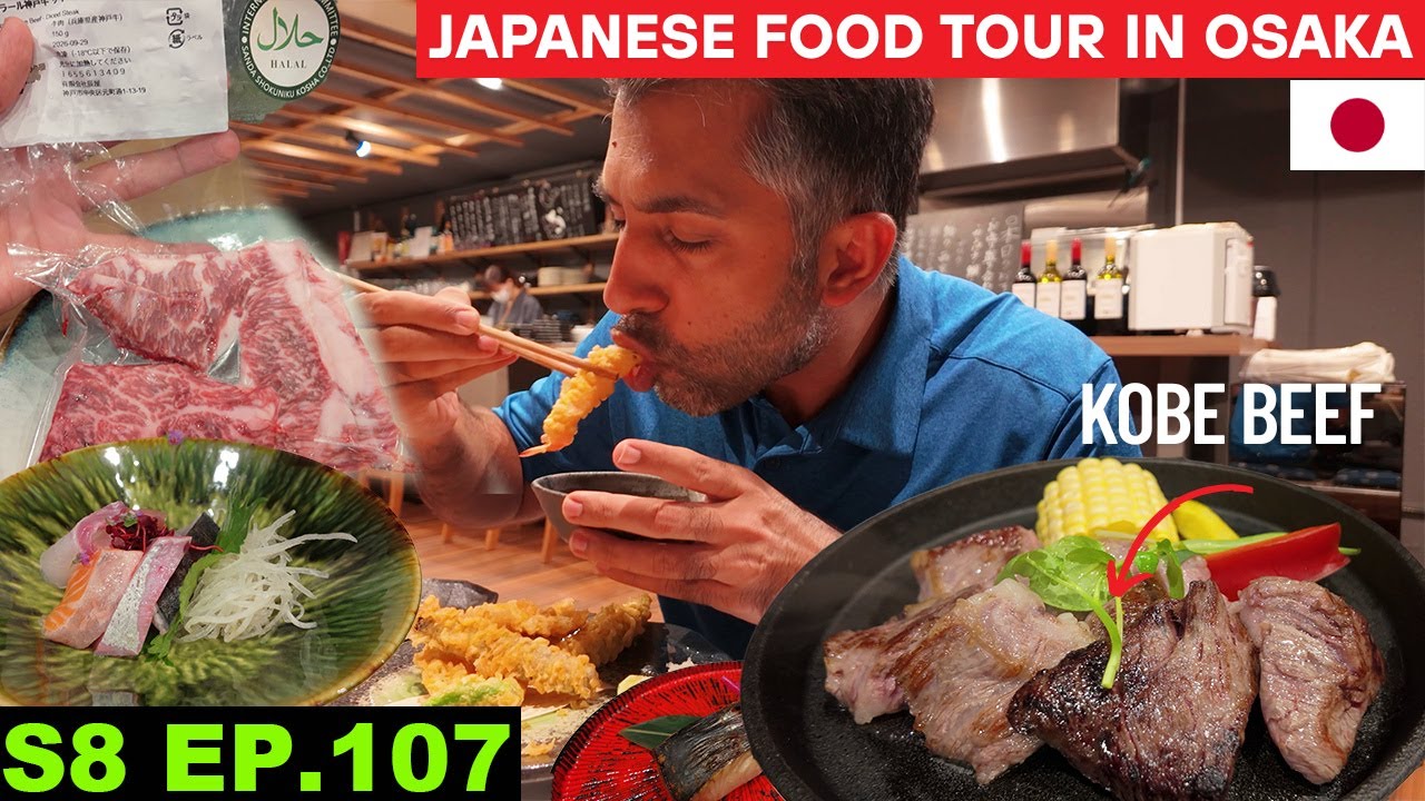 $400 Kobe Beef Steak and the Japanese Food Tour in Osaka 🇯🇵 S8 EP 107 | Pakistan to Japan Motorcycle