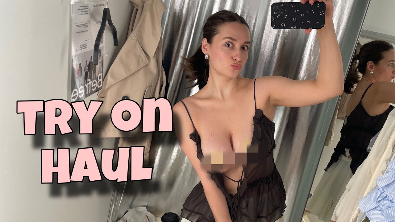 [4K 2025] Transparent Blouse Try On Haul | See Through Blouse Try On Haul
