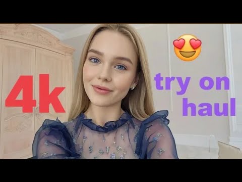 [4K] 2025 Transparent Try-On Haul | See-Through Lingerie Try-On Haul Fashion Shirt Dress Review