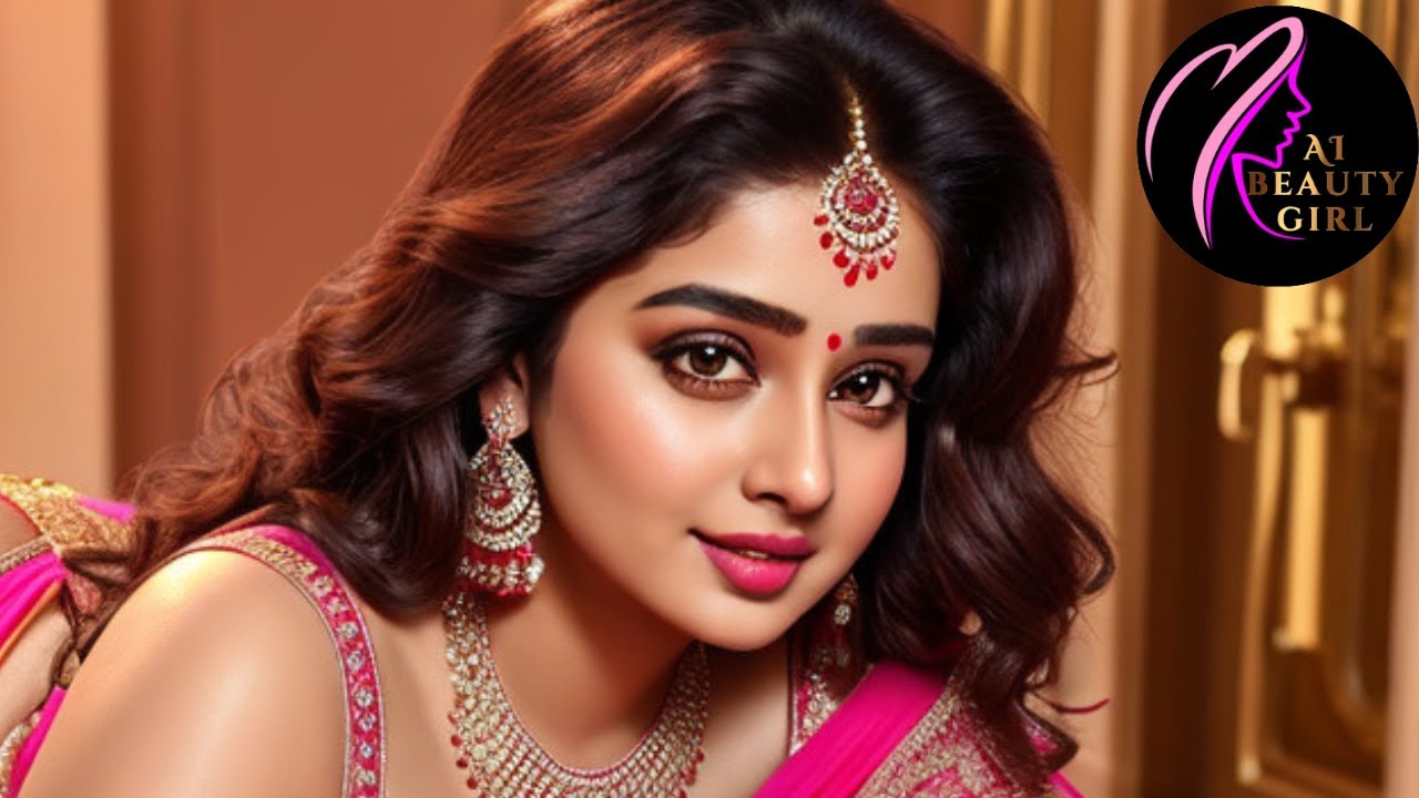 [4K] AI ART indian Lookbook Model Al Art video - charming pink saree #stablediffusion #aiart #model