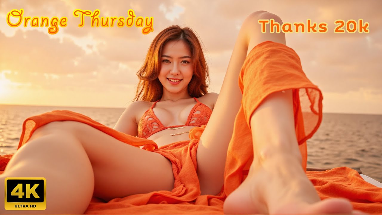 4K AI Girl Lookbook Music Number 4 | Orange Thursday by ChieChie PRIZZILA