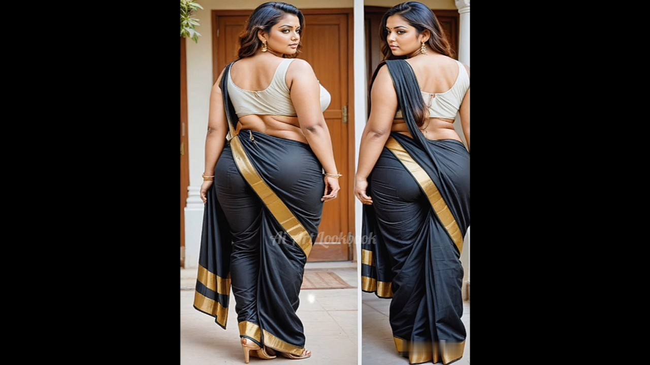 4k Ai Lookbook। Plus Size Saree Look – Modern Indian Fashion। LookBook #lookbook #fashion #saree