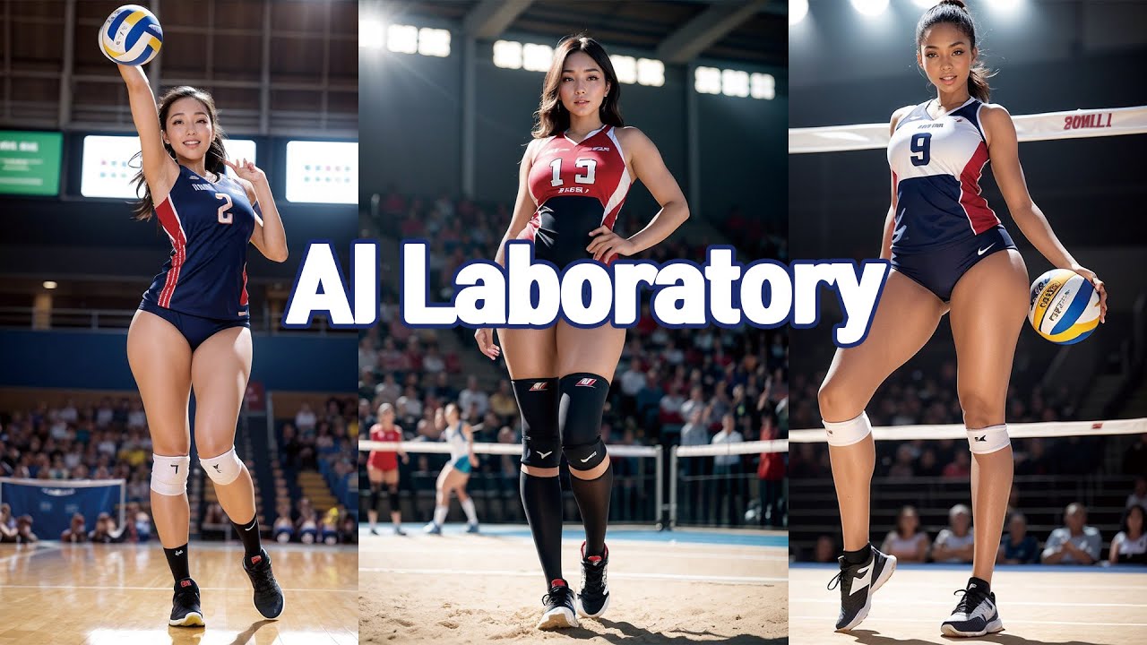 [4K] Ai picture / Volleyball Goddess Lookbook / バレーボール女神ルックブック / 배구여신 룩북