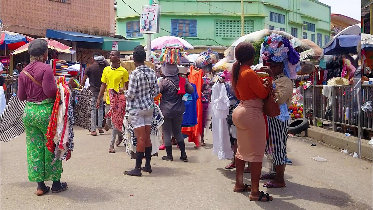 4K BIGGEST OPEN AFRICAN STREET MARKET COMPLETE TOUR GHANA ACCRA